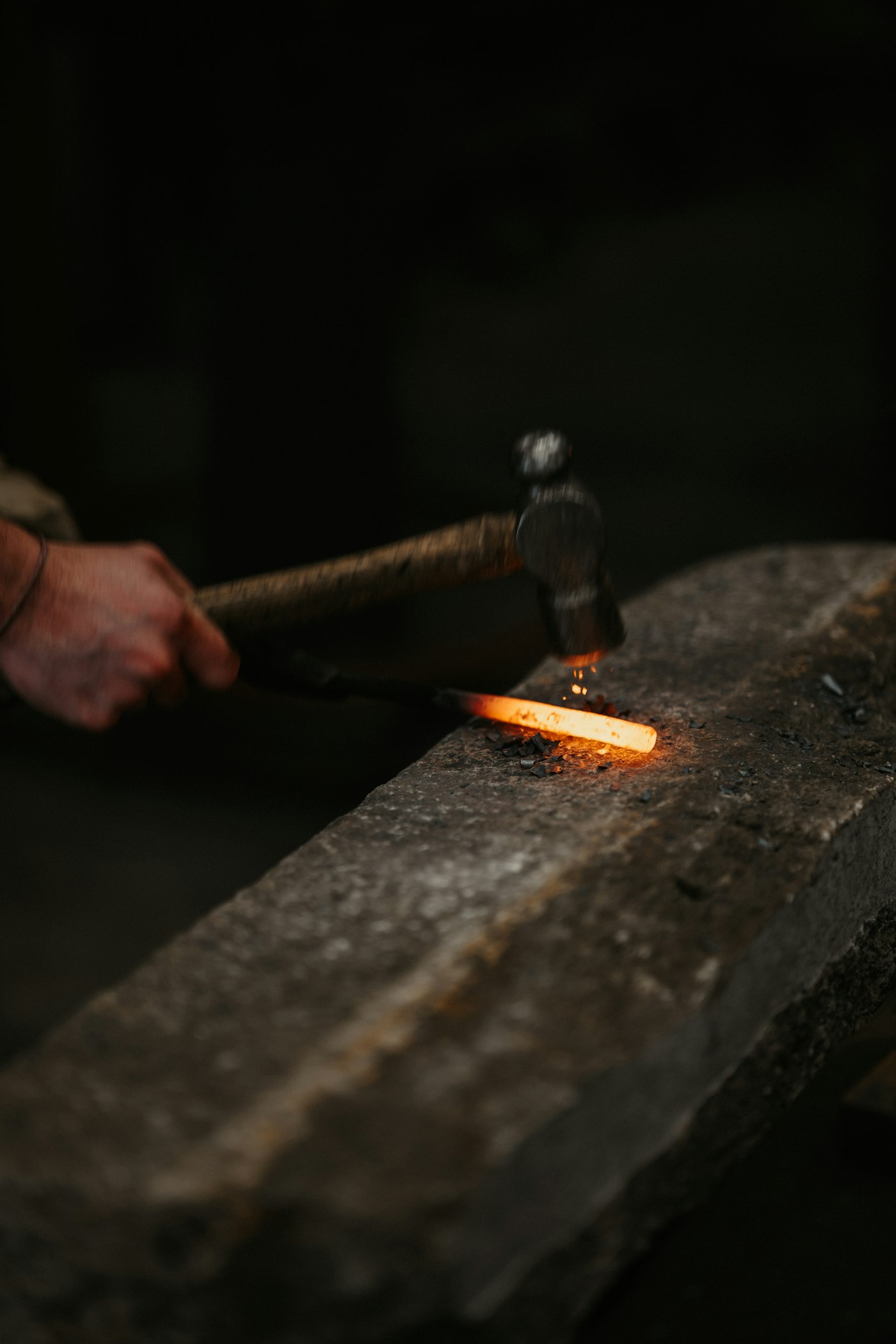 Wade Beckett at the forge